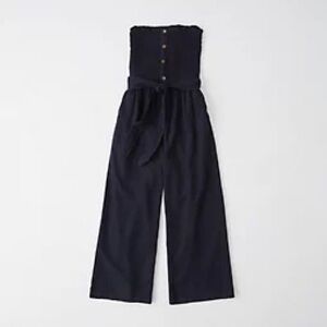 Abercrombie Strapless Wide Leg Jumpsuit